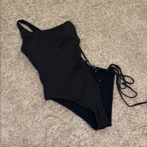 New SHEIN black one piece bathing suit